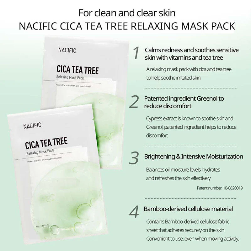 Cica Tea Tree Relaxing Mask - Image 9