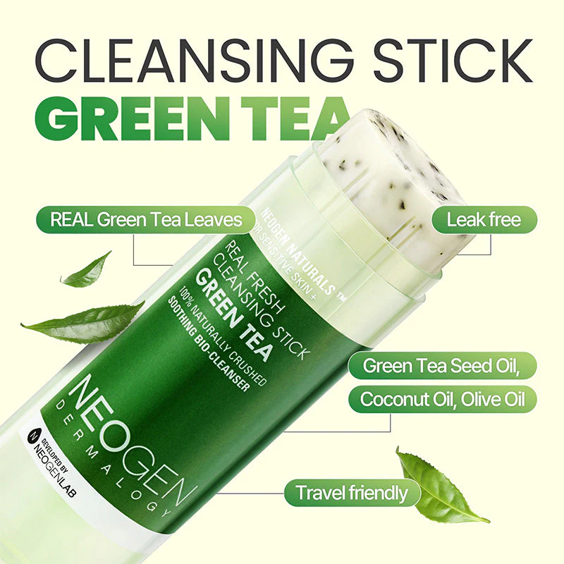 Dermalogy Real Fresh Cleansing Stick Green Tea - Image 3