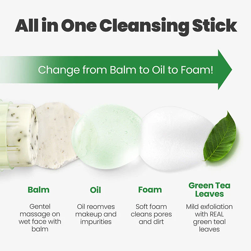 Dermalogy Real Fresh Cleansing Stick Green Tea - Image 9
